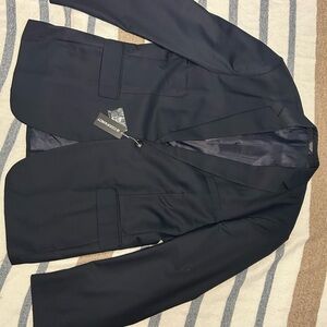 Giorgio Armani Black Sport Coat with Notched Lapels